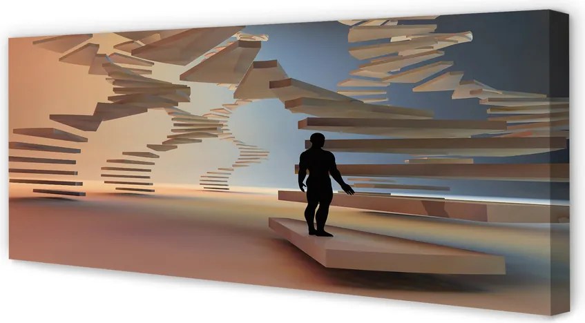 Fotoobraz na płótnie Przestrzenna Konstrukcja Schodów