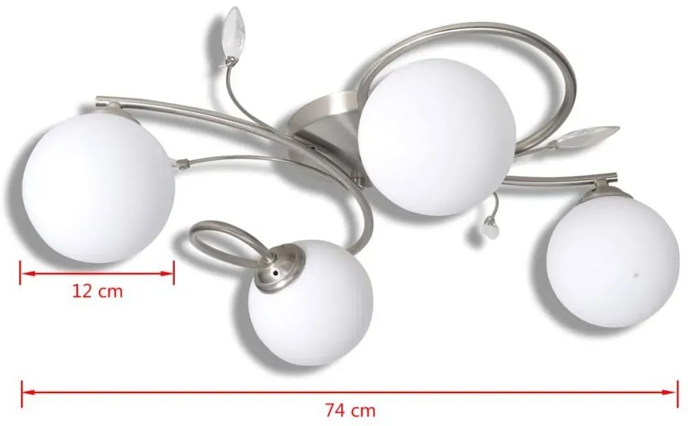 Lampa sufitowa ze szkła opalowego - E997-Loresa