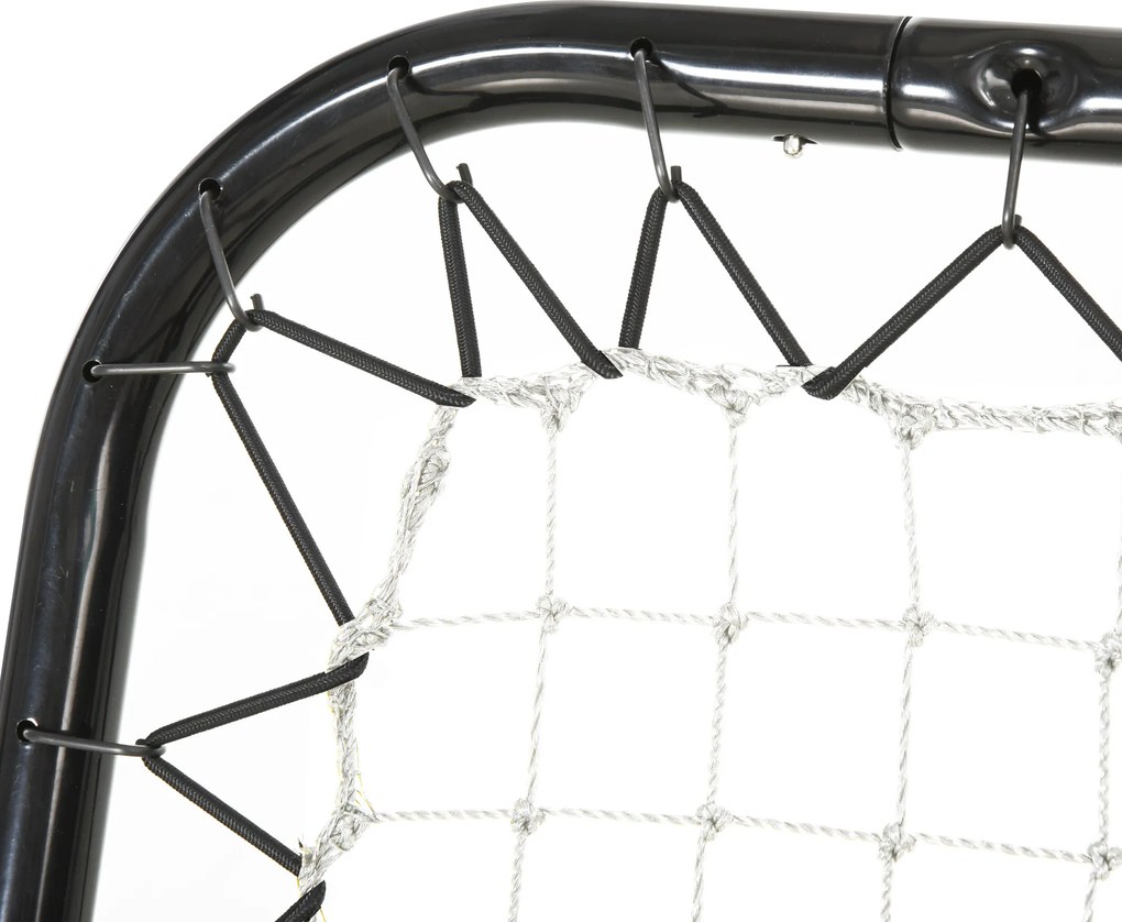 Rebounder Bejsbol Bramka Odbijająca Składana Metal PE Czarna Siatka Treningowa | Aosom PL