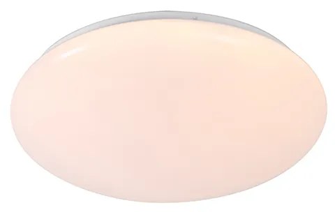 Lampa sufitowa biała 33 cm z wbudowanym LED i ściemniaczem z pilotem - Iene Nowoczesny Oswietlenie wewnetrzne