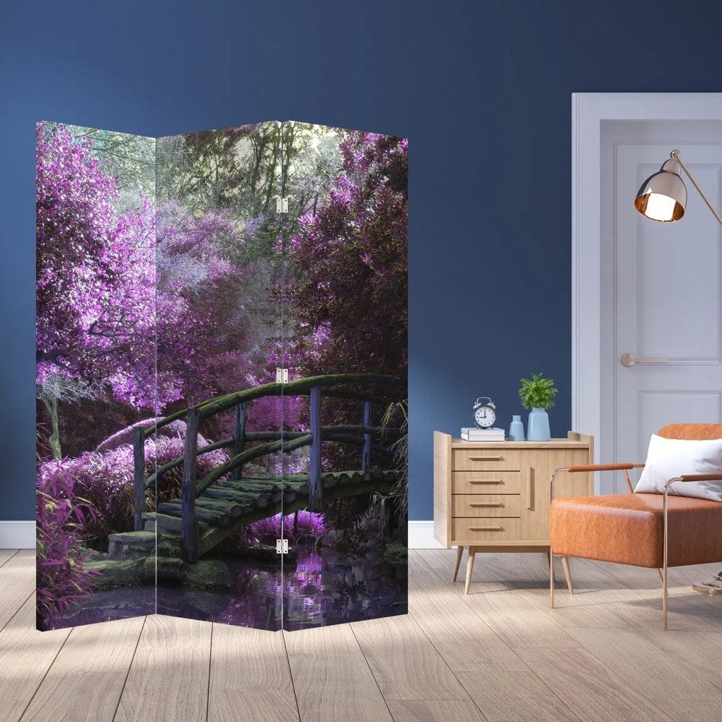 Parawan - Fioletowe drzewa (126x170 cm)