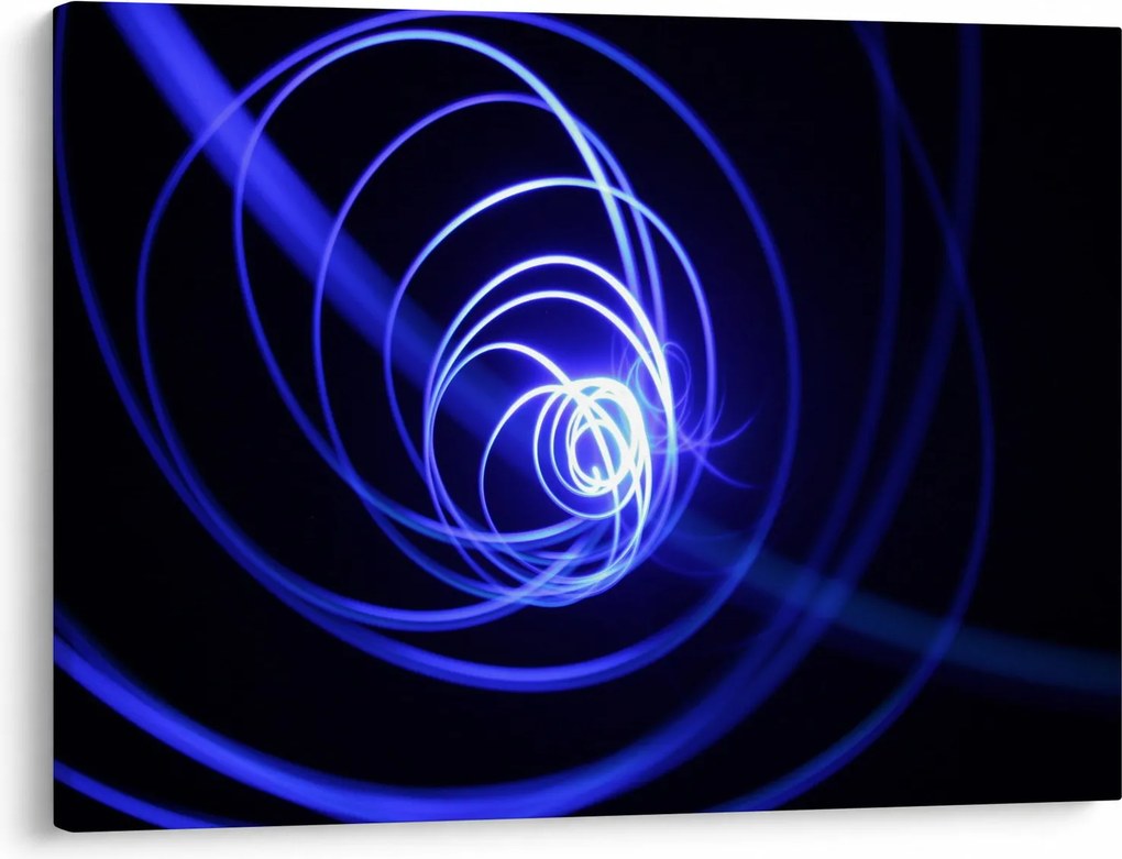 Obraz niebieskich spiral (70x50 cm)