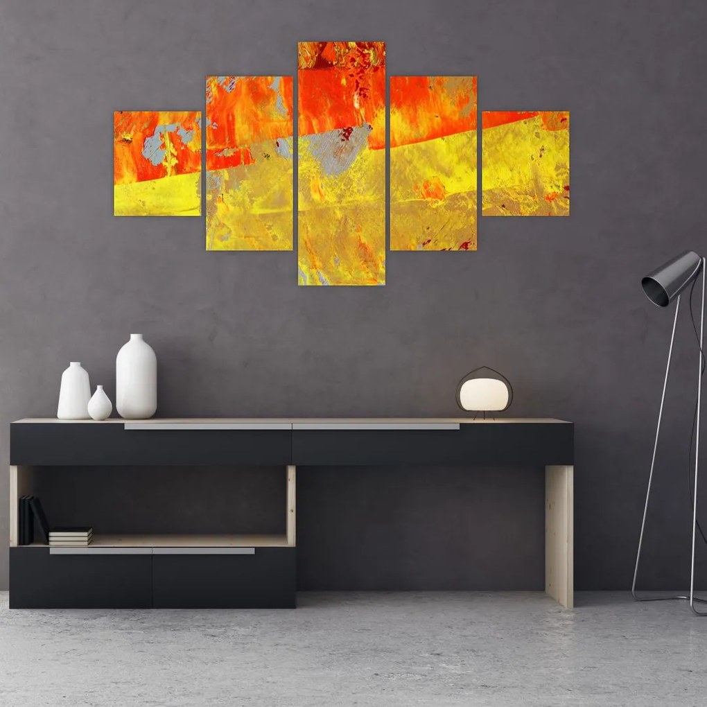 Obraz abstrakcji - malarstwo (125x70 cm)