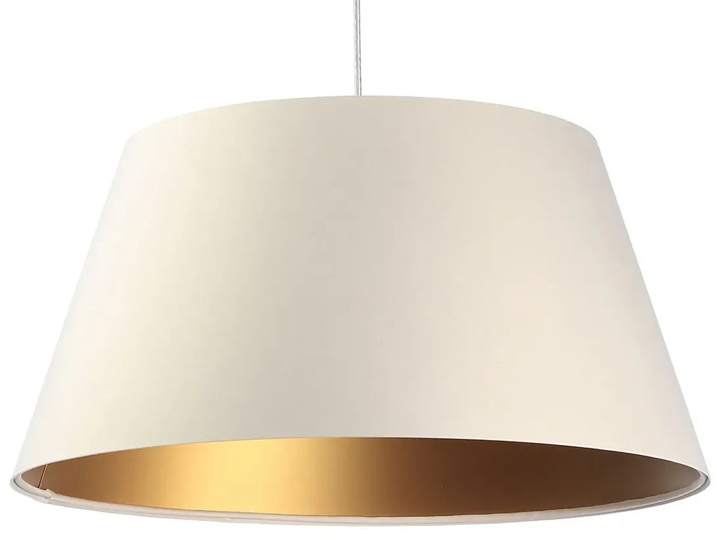 Lampa wisząca dzwon z abażurem ecru - S408 A2-E38