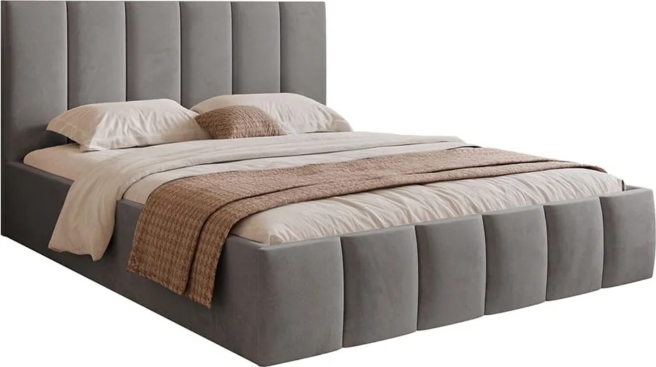 Łóżko tapicerowane OFELIA SLIM z pojemnikiem na pościel