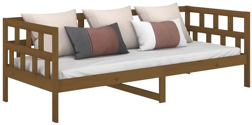 Drewniane łóżko dzienne miodowy brąz 80x200 H1-Z56