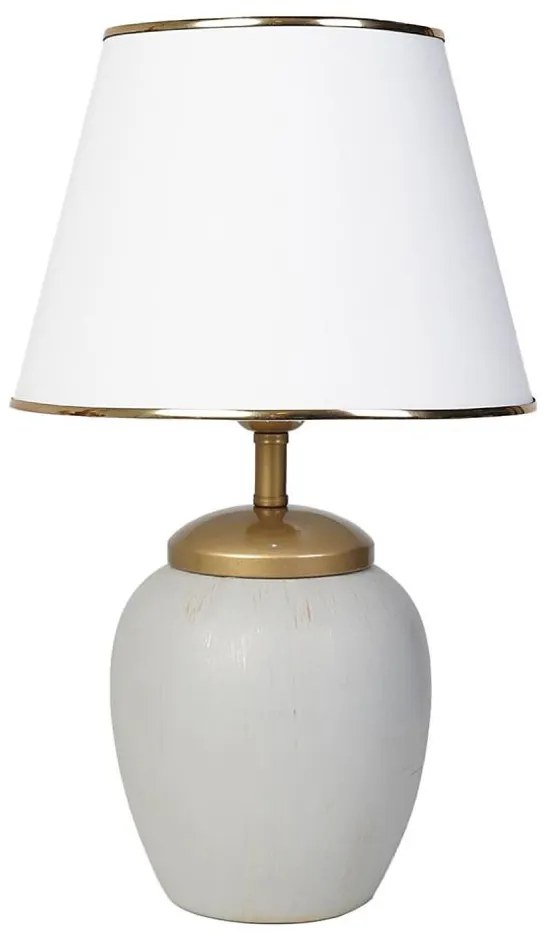 Lampa stołowa RAMZES 1xE27/40W/230V biała/szara