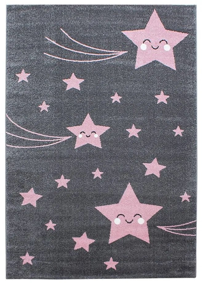 Różowo-szary dywan dziecięcy 80x150 cm Kids – Ayyildiz Carpets