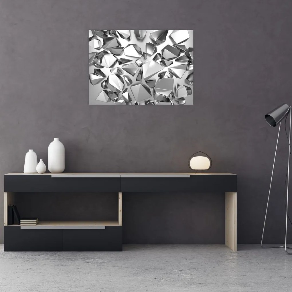 Obraz na szkle - abstrakcja 3D (70x50 cm)