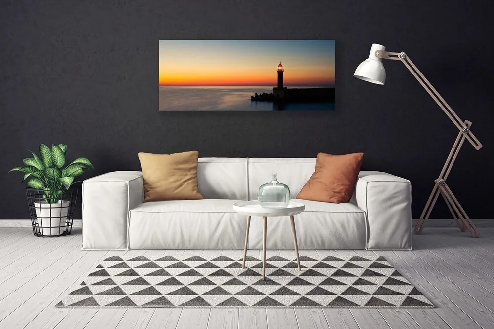 Obraz drukowany na płótnie Latarnia na Skalistym Brzegu
