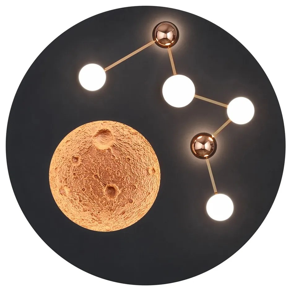 Czarno-brązowa lampa sufitowa LED ø 50 cm Zodiac – Trio