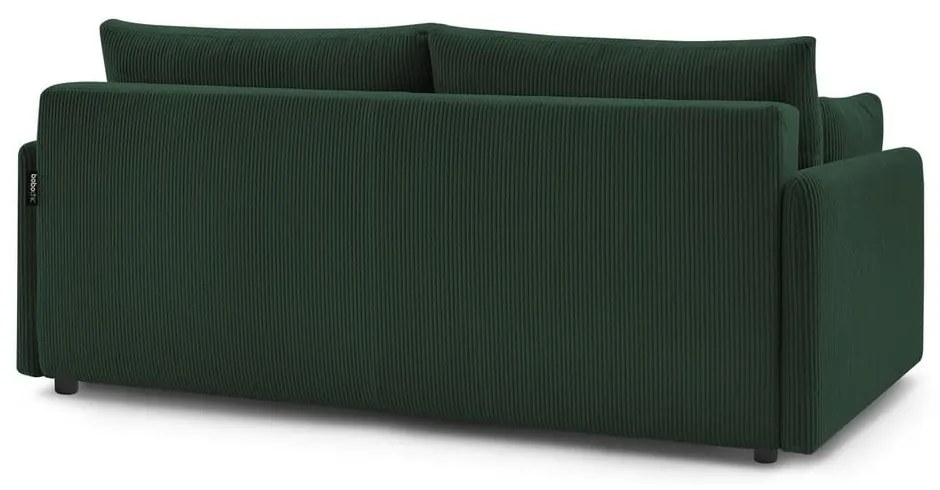 Ciemnozielona sztruksowa rozkładana sofa 211 cm Marcel – Bobochic Paris