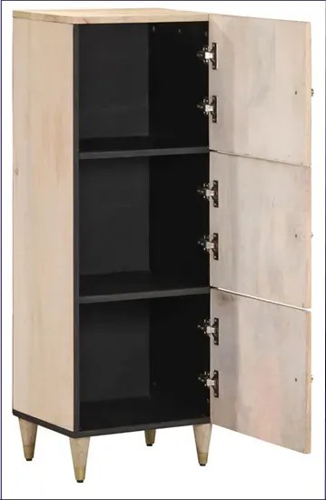 Wysoka wąska szafka w stylu rustykalnym B0-A05