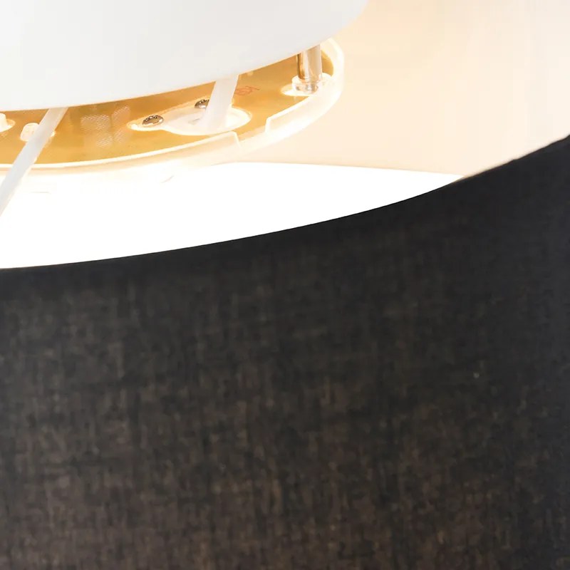 Lampa sufitowa czarna 30 cm z LED - Drum LED Nowoczesny Oswietlenie wewnetrzne