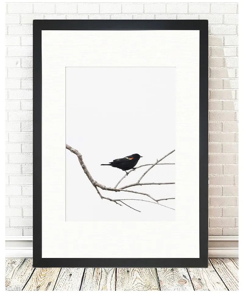 Obraz 24x29 cm Bird on the Branch – Vavien Artwork