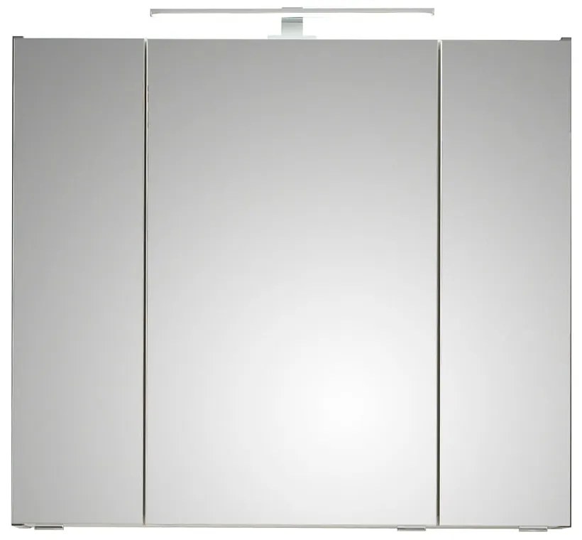 Szara wisząca szafka łazienkowa z lustrem 80x70 cm Set 357 – Pelipal