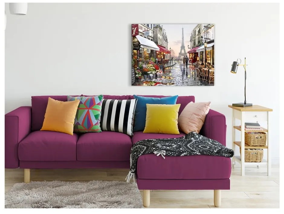 Obraz Styler Canvas Watercolor Paris I, 60x80 cm