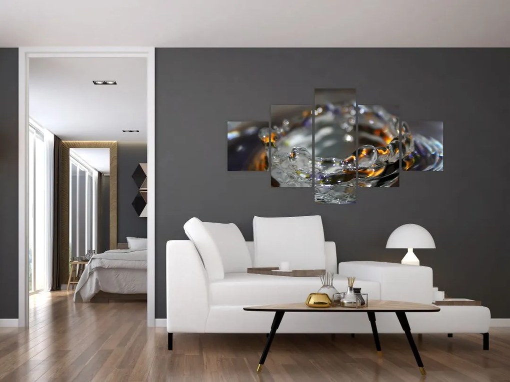 Obraz bransoletki z kropel wody (125x70 cm)