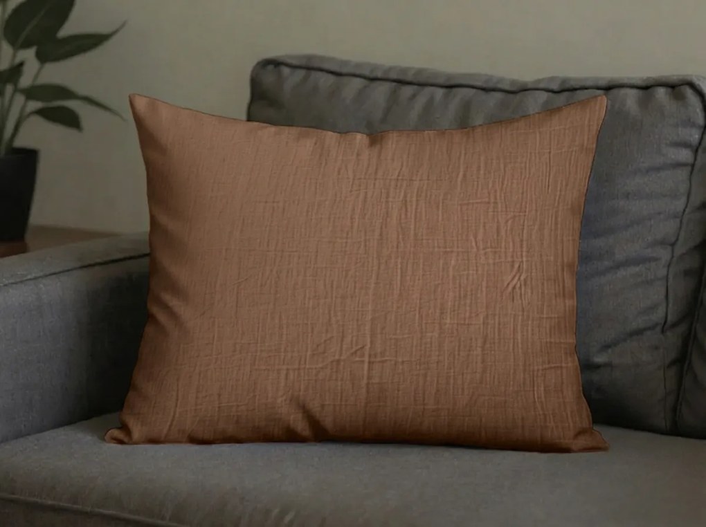 Muślinowa poszewka na poduszkę MUSSARI 70x90 cm, jasnobrązowy