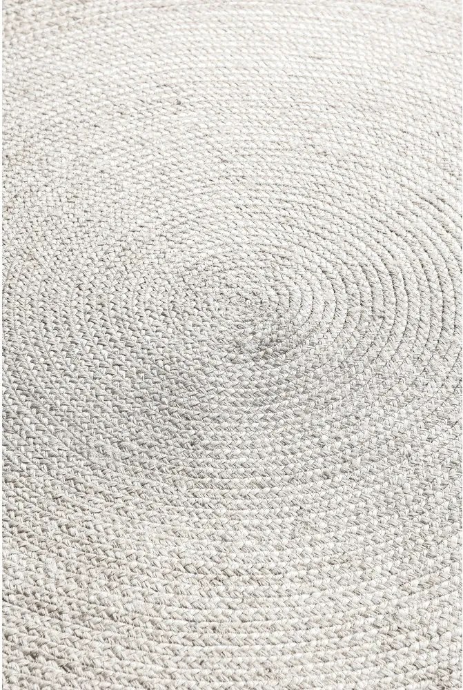 Biały okrągły dywan z juty dwustronny/tkany ręcznie ø 140 cm Braided – Hanse Home