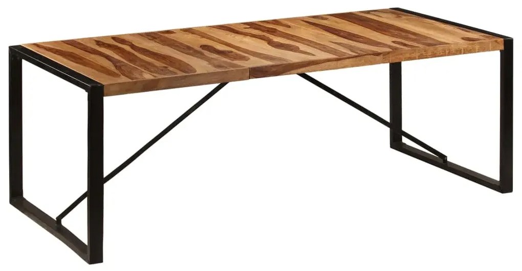 Brązowy stół z drewna sheesham 100x220 – Fulo 7X