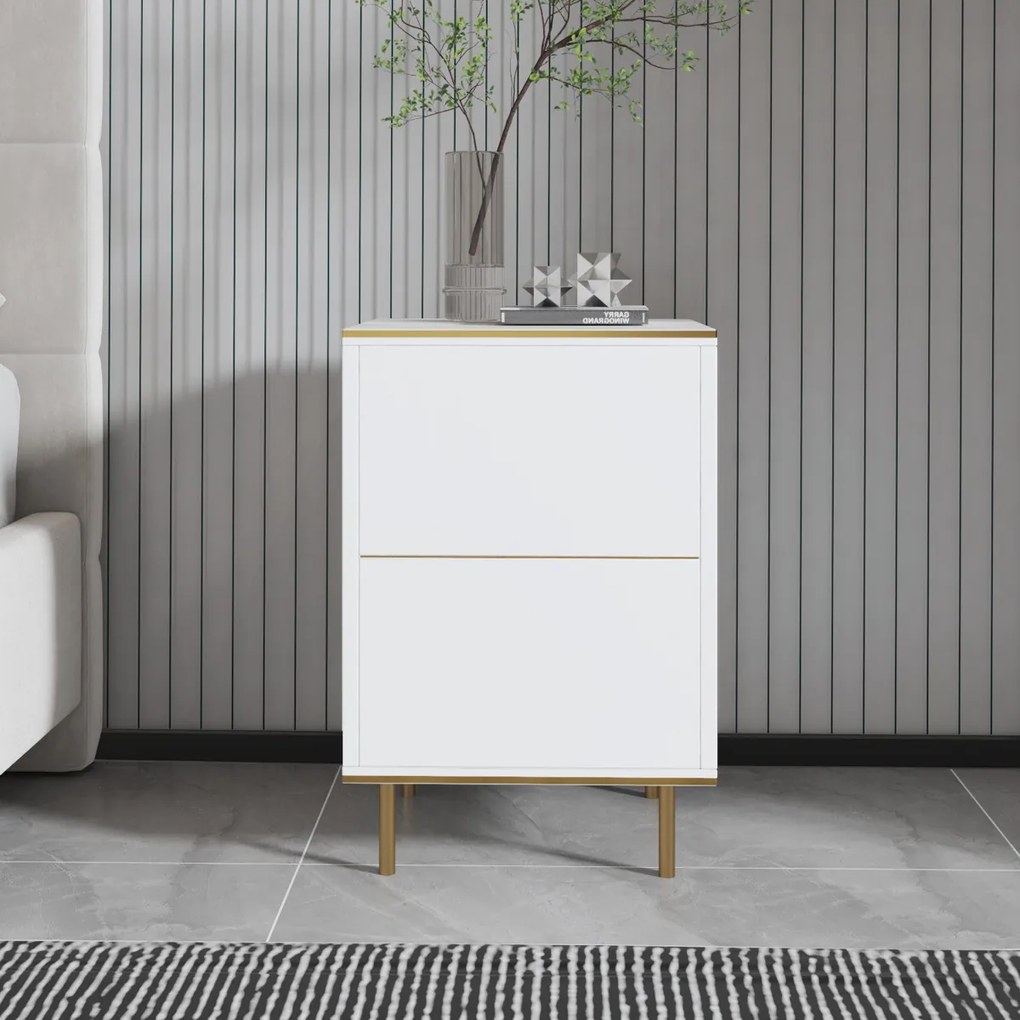 Stolik nocny Imaj Marble White