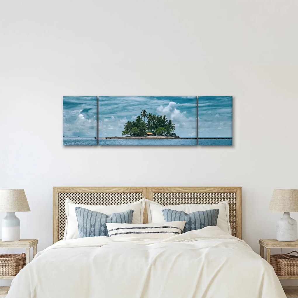 Obraz - wyspa na morzu (170x50 cm)