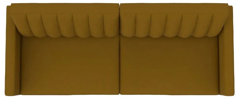 Żółta rozkładana sofa 86 cm Celine – Støraa