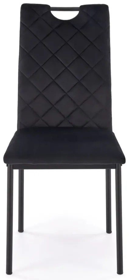Krzesło tapicerowane K577 VELVET czarne HALMAR