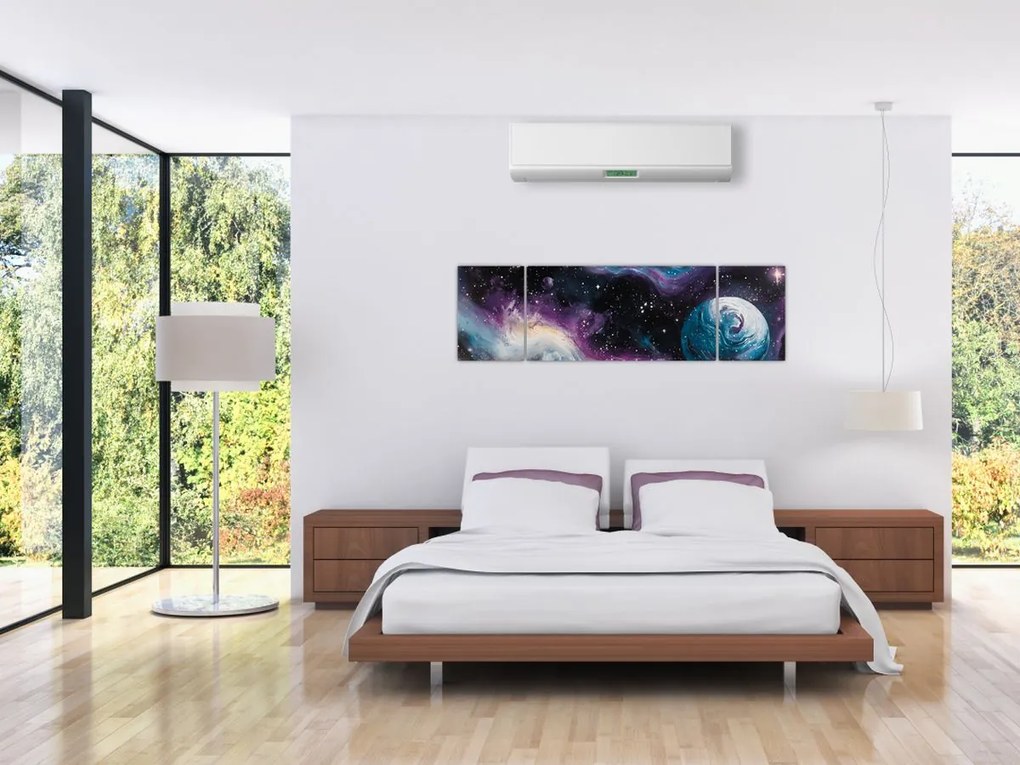 Obraz - Malowany wszechświat (170x50 cm)