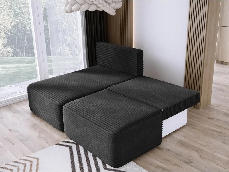 Narożnik TILIA wolnostojący układ L strona Lewa z funkcją spania w tkaninie Tilia 100