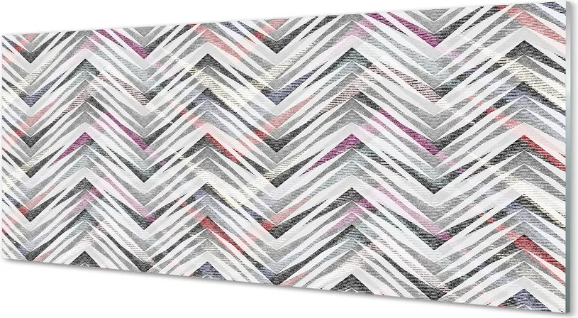 Panel szklany do Kuchni Kolorowy Wzór Jodełki