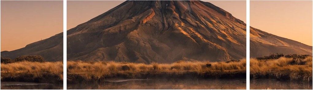 Obraz odbicia góry Taranaki, Nowa Zelandia (170x50 cm)