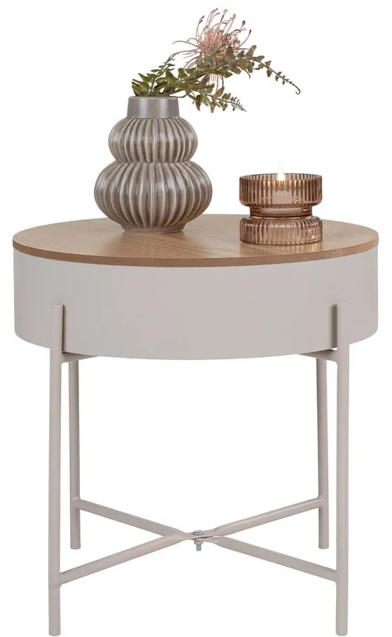 Metalowy okrągły stolik ø 40 cm Sisco – House Nordic