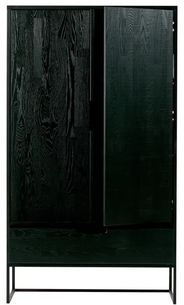 Czarna szafka z litego drewna jesionowego 85x149 cm Silas – WOOOD