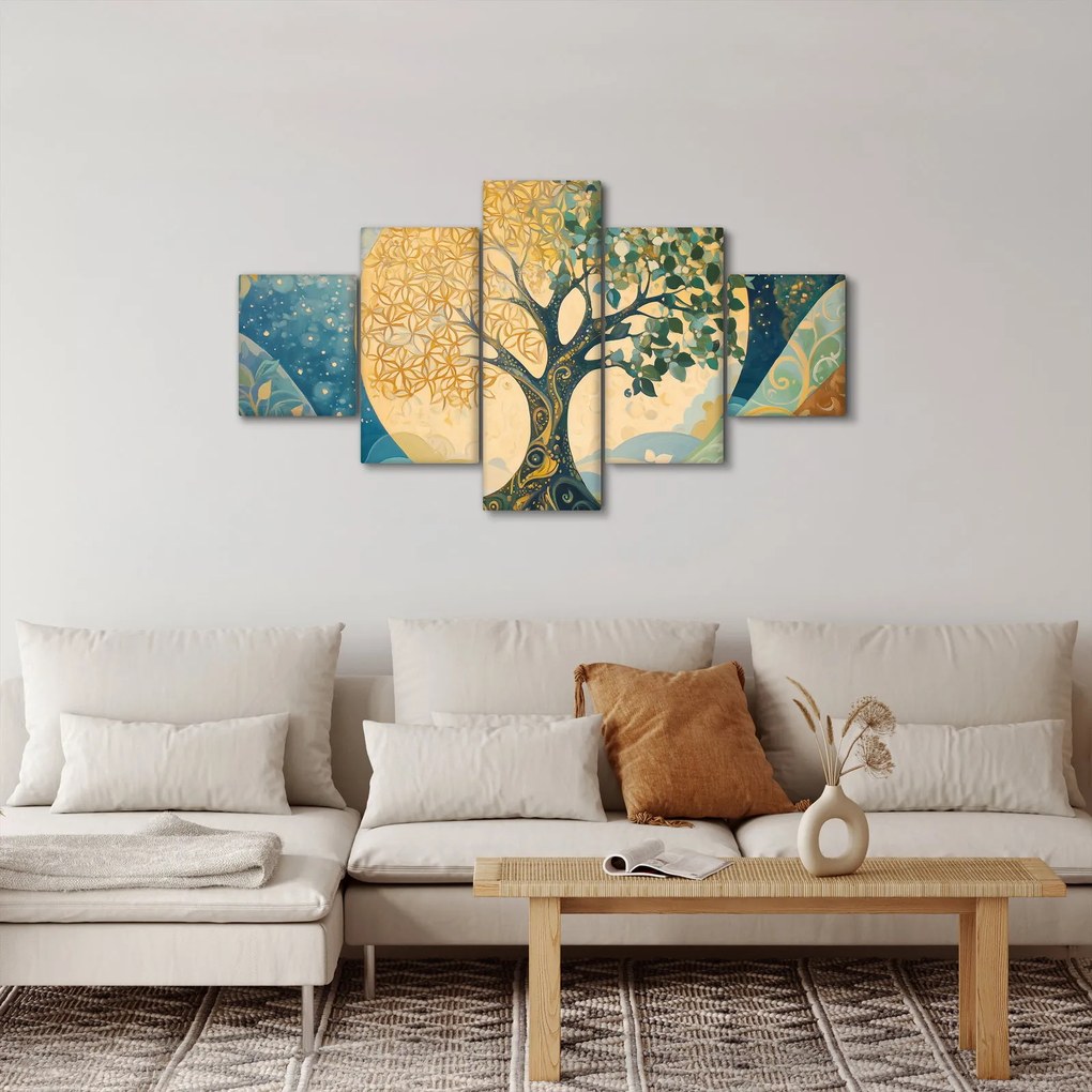 Obraz – Drzewo życia w księżycu (125x70 cm)