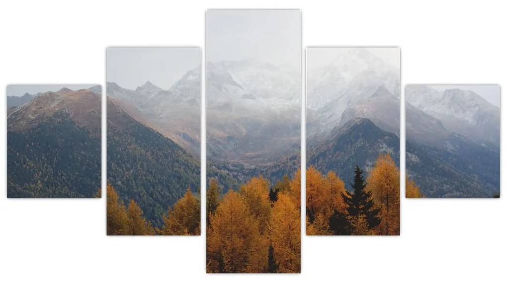 Obraz - Widok na grzbiety górskie (125x70 cm)