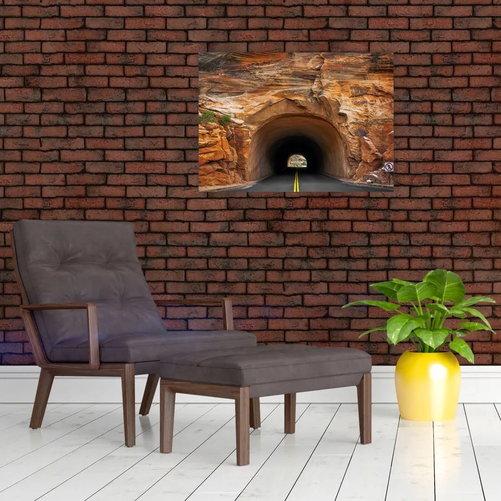 Obraz - tunel w skale (70x50 cm)