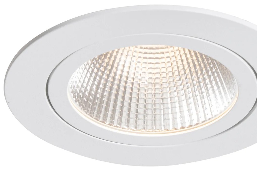 Set van 6 inbouwspots wit 9,5cm incl. LED 1300 lm dimbaar IP23 - Gaius Oswietlenie wewnetrzne
