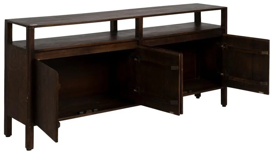 Brązowa komoda z litego drewna mango 190x86x40 cm Kurt – Ixia