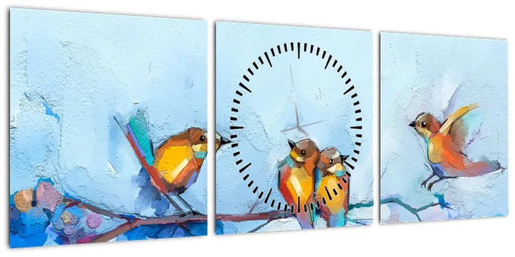 Obraz- Przebudzenie natury (z zegarem) (90x30 cm)