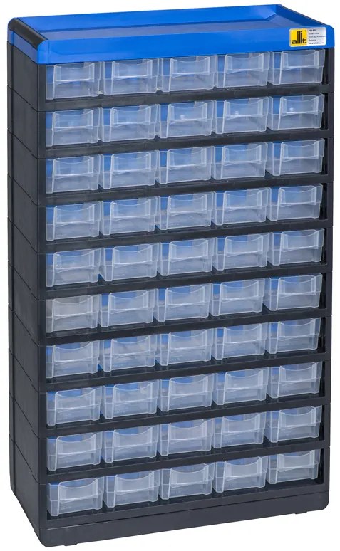 Plastikowy organizer z szufladkami VarioPlus Pro 53/100, 50 szufladek