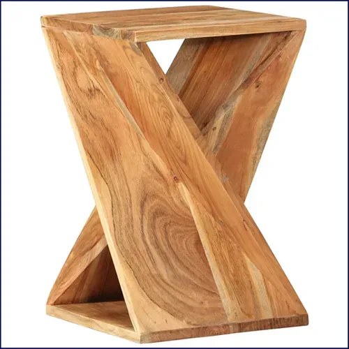 Stolik drewniany pomocniczy w stylu vintage - Rubis