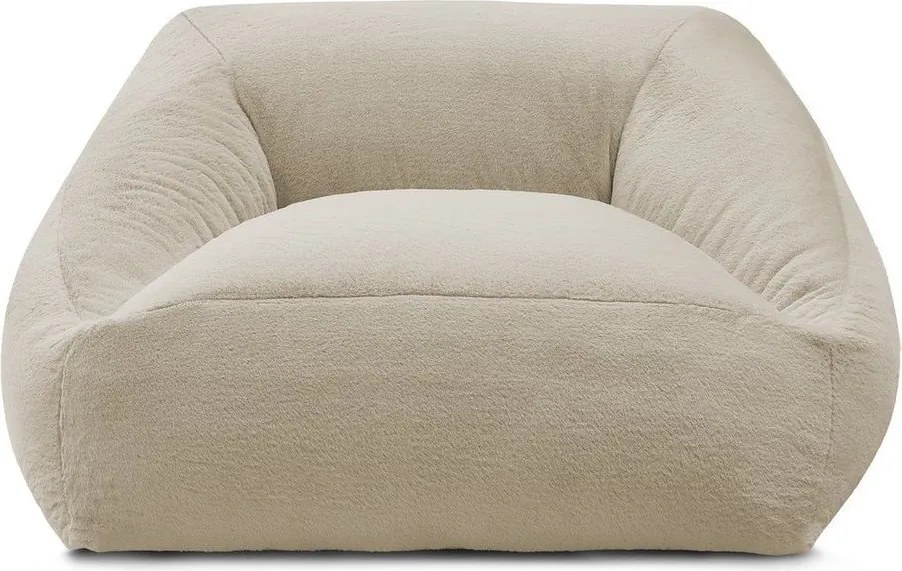 Beżowy worek do siedzenia z imitacji futra Lilibet – Bobochic Paris