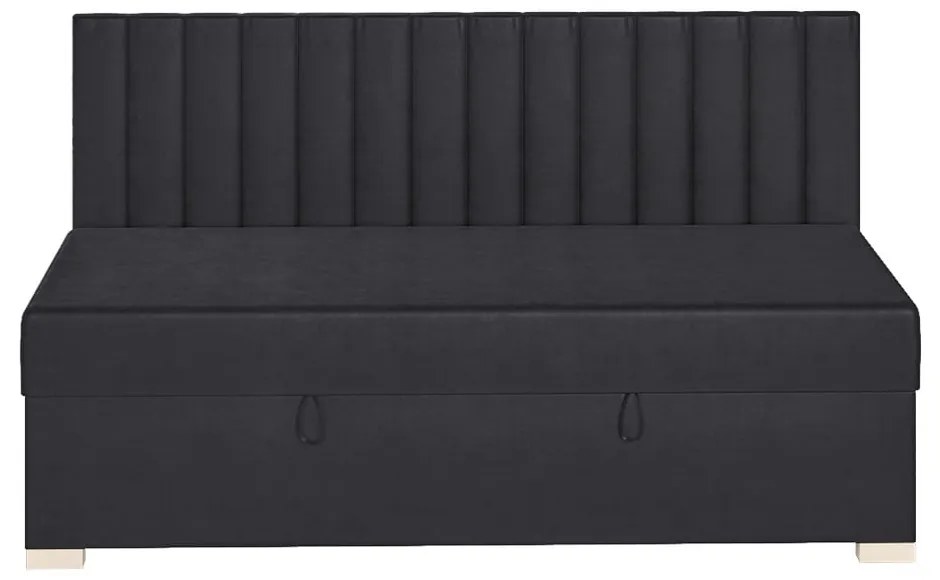 Ciemnoniebieskie łóżko dziecięce ze schowkiem i materacem 90x200 cm Chill – Ghado