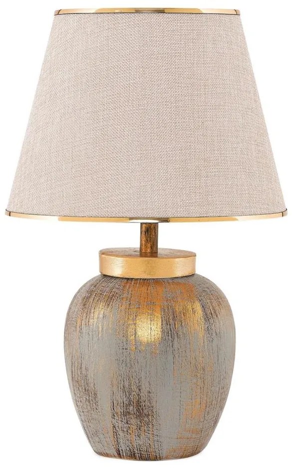 Lampa stołowa 1xE27/40W/230V złoty/beżowy