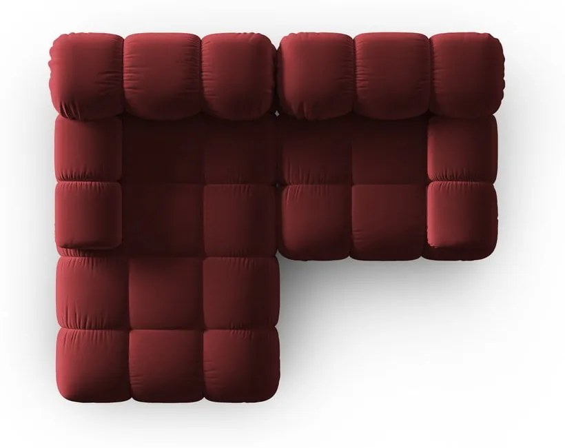 Czerwona aksamitna sofa 191 cm Bellis – Micadoni Home