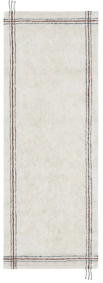 Kremowy bawełniany chodnik tkany ręcznie odpowiedni do prania 80x230 cm Cuisine Natural – Lorena Canals