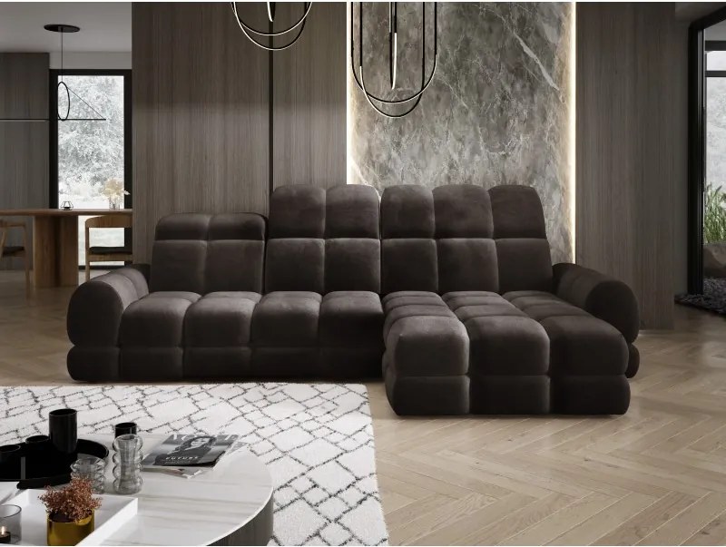 Narożnik TOLLO MINI S Prawostronny Elektryczna regulacja Salvador 04 kolor Szary WERSAL