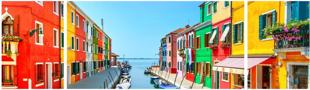 Obraz - Wyspa Burano, Wenecja, Włochy (170x50 cm)
